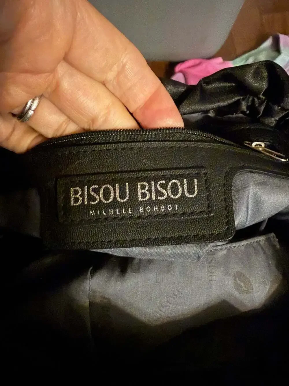 Bisou Bisou by Michele Bohbot Black Sequin Clutch Purse